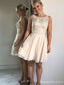 Scoop Lace Beaded Chiffon Cheap Homecoming Dresses Online, CM721