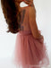 Pink Lace Illusion Vestidos cortos de regreso a casa baratos en línea, CM685
