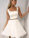 Simple White Beaded Belt Cheap Homecoming Dresses Online, CM716