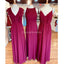 Vestidos de dama de honor largos de gasa rosada mal combinados en línea, vestidos de damas de honor baratos, WG694