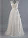 Mejor Venta Vantage Espalda en V de Encaje de la parte Superior del Diseño Simple de la Boda Vestidos de Fiesta, WD0036