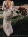 Encaje de manga larga, vestido de novia barato, wd544