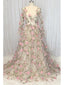 Mangas largas Flores hechas a mano Vestidos largos de baile de noche, Vestidos baratos de Sweet 16, 18323