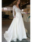 Mangas largas de encaje una línea de vestidos de novia baratos en línea, vestidos de novia baratos, WD493
