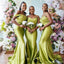Mismatched Mint Green Mermaid Cheap Long Bridesmaid Dresses Online,WG1282