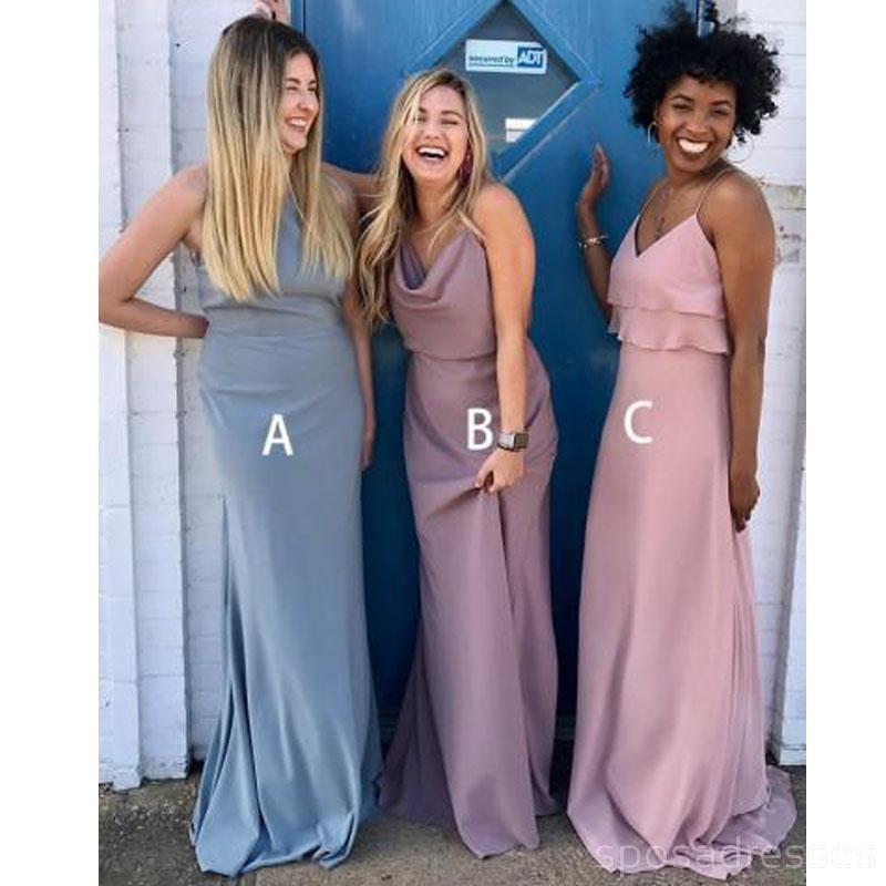 Vestidos de dama de honor largos baratos personalizados en línea, WG352