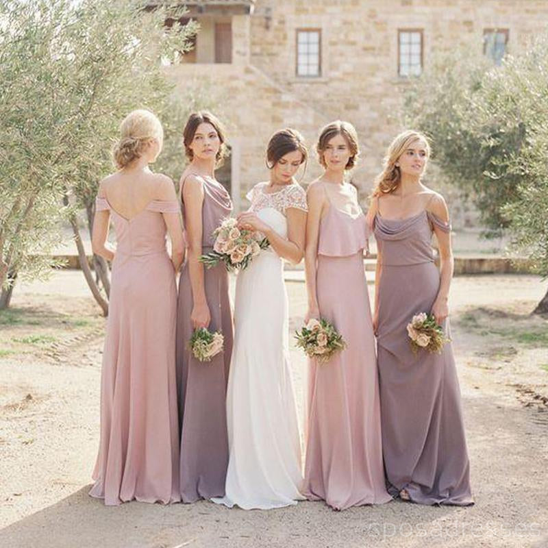 Chiffon Mimsatched Vestidos largos de dama de honor baratos en línea, WG204