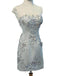 Una sirena gris de hombro apretó los vestidos de bienvenida cortos en línea, CM691