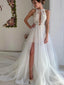 Halter See Through Lace Cheap Wedding Dresses Online, Cheap Bridal Dresses, WD657