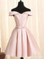 Off Shoulder Pink Cheap Short Homecoming Dresses Online, CM604