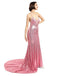 Vestidos de fiesta brillantes de sirena larga con lentejuelas sexy, vestidos de fiesta baratos por la noche, PD0131