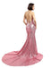 Vestidos de fiesta brillantes de sirena larga con lentejuelas sexy, vestidos de fiesta baratos por la noche, PD0131