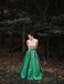 Halter Beaded Green Skirt Una línea de vestidos de fiesta largos de noche, Cheap Sweet 16 vestidos, 18310