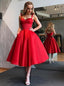 Correas rojas simples Vestidos cortos de regreso a casa baratos en línea, CM659