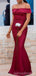 Red Mermaid Off Shoulder Cheap Long Bridesmaid Dresses Online,WG1215