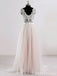 Cap Sleeves V Neck See Through A-line Vestidos de novia baratos en línea, WD342