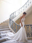 Sexy Long Mermaid See Through Spaghetti Straps Lace Wedding Dresses,,WD744