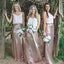 V guía recreativa sirena lentejuelas baratas vestido de dama de honor en línea, wg261