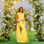 Yellow Mermaid One Shoulder Cheap Long Bridesmaid Dresses,WG1526