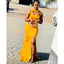 Unique Yellow Mermaid Cheap Long Bridesmaid Dresses Online,WG1643